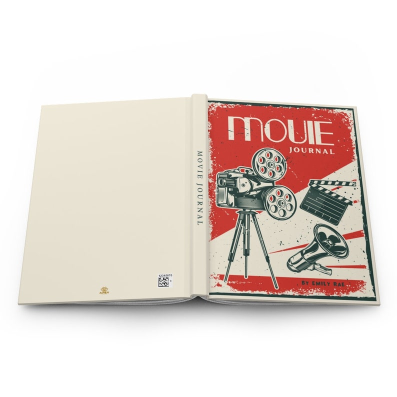 Retro Movie Journal, Movie Lover Christmas Gifts, Vintage Movie Diary, Custom Movie Notebook, Film Buff Gift, Filmmaker or Screenwriter Gift image 4