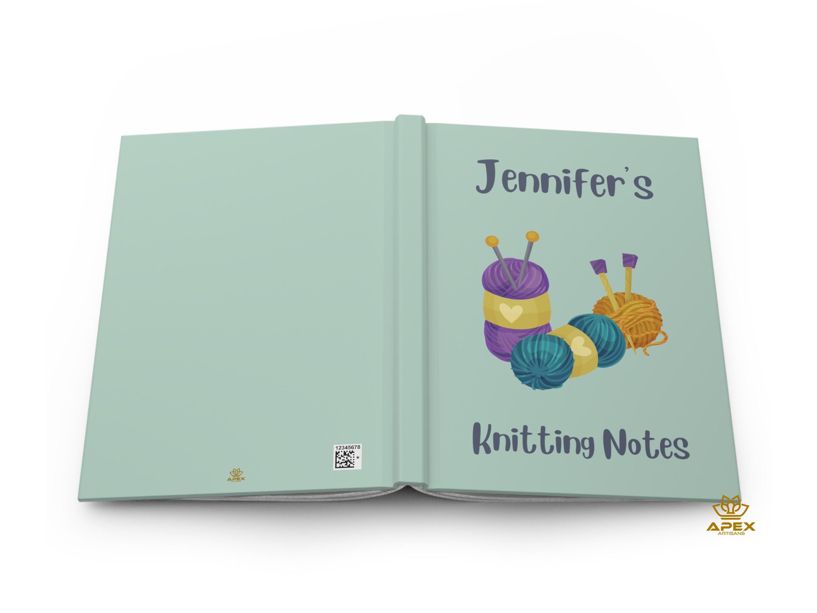 Personalized Knitting Journal, Knitting Project Notebook, Gift for ...