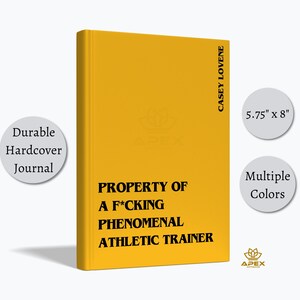 Funny Athletic Trainer Gift – F*cking Phenomenal Athletic Trainer Notebook, Personalized Sports Journal