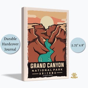 Journal du parc national du Grand Canyon, cadeau de randonnée et de camping en Arizona, carnet de croquis d'aventures dans la rivière Colorado, livre de souvenirs de vacances