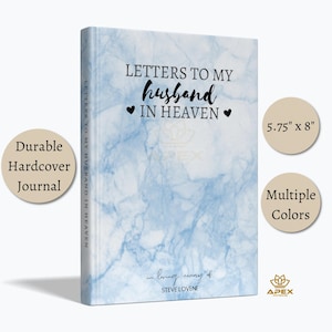 Diario conmemorativo para mi esposo: cartas para mi esposo en el cielo, regalo por la pérdida de mi esposo, cuaderno de duelo para una viuda, recuerdo de condolencias