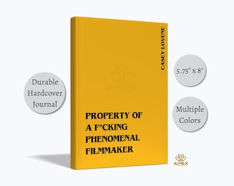 Funny Filmmaker Gift – F*cking Phenomenal Filmmaker Journal, Personalized Cinema Production Notebook