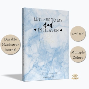Diario conmemorativo de papá: cartas a mi papá en el cielo, regalo de condolencia por la pérdida de un padre, cuaderno de duelo, libro para recordar a papá