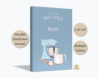 Ricettario personalizzato, diario di cucina personalizzato, libro di cucina vuoto, regalo per buongustai o fornai