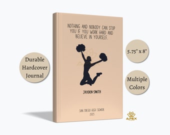 Senior Cheer Gift – Personalized Cheerleader Journal, Cheer Senior Night Team or Cheerleader Graduation Keepsake