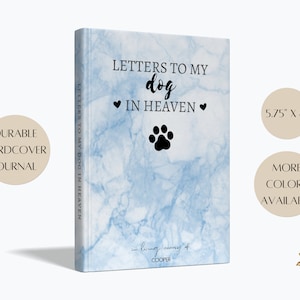 Dog Memorial Journal, Custom Dog Sympathy Gift, Letters to My Dog in Heaven, Pet Loss Journal, Dog Bereavement Gift, Pet Memorial Gift