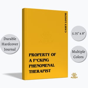 Funny Therapist Gift – F*cking Phenomenal Therapist Notebook, Personalized Counselor Journal