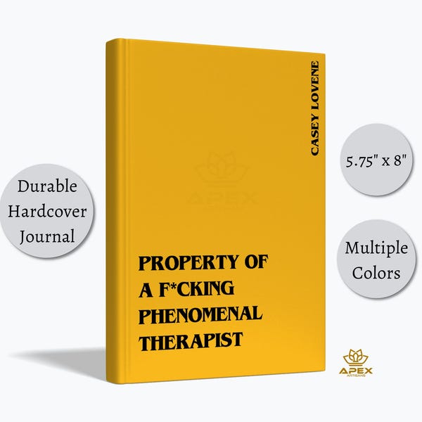 Funny Therapist Gift – F*cking Phenomenal Therapist Notebook, Personalized Counselor Journal