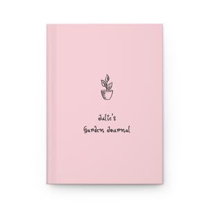 Garden Planner Journal – Personalized Gardening Notebook, Plant Care Log & Gift for Gardeners – Seed Tracker, Botanical Diary Blush Pink