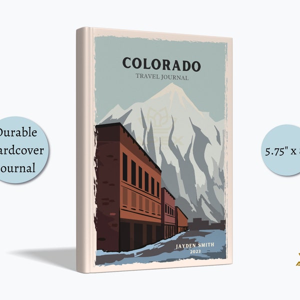 Colorado Travel Journal, Custom Colorado Gifts, Telluride Vacation Notebook, San Juan Mountains Honeymoon Gift, Centennial State Sketchbook