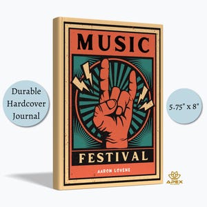 Konzert Tagebuch für Musik Festival Liebhaber - Personalisiertes Rock & Metal Geschenk, Punk Notizbuch, Live Show Erinnerungsbuch