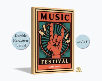 Concert Journal for Music Festival Lovers – Personalized Rock & Metal Gift, Custom Punk Notebook, Live Show Memories Book