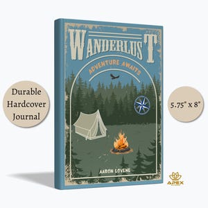 Wanderlust Adventure Notebook – Hiking Journal, Outdoor Camping Gift, Nature Diary, Adventure Awaits Book