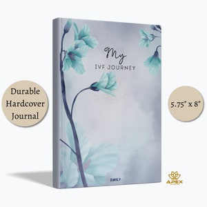 My IVF Journey, Fertility Treatment Journal, Personalized IVF Gifts, Ttc Journal, Hardcover IVF Journal, Fertility Gift Notebook