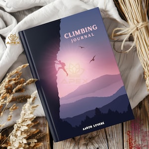 Climbing Journal – Custom Rock Climbing Notebook, Climber Gift, Bouldering Logbook, Personalized Climbing Gifts for Him or Her