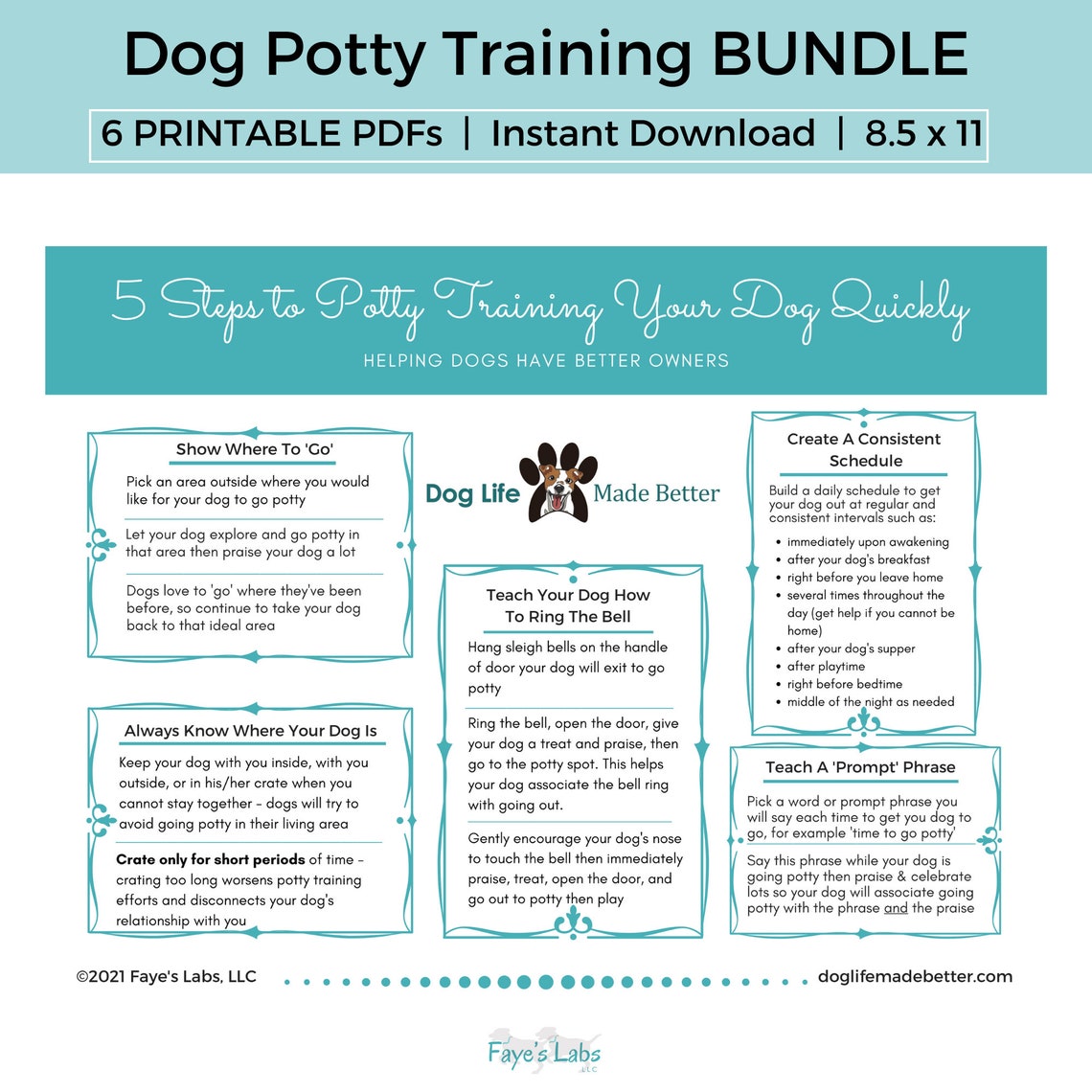 Dog Potty Training BUNDLE Puppy Potty Training Printable 6 Etsy