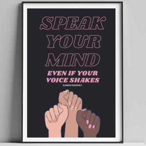 Speak Your Mind -- Classroom Poster Digital Download