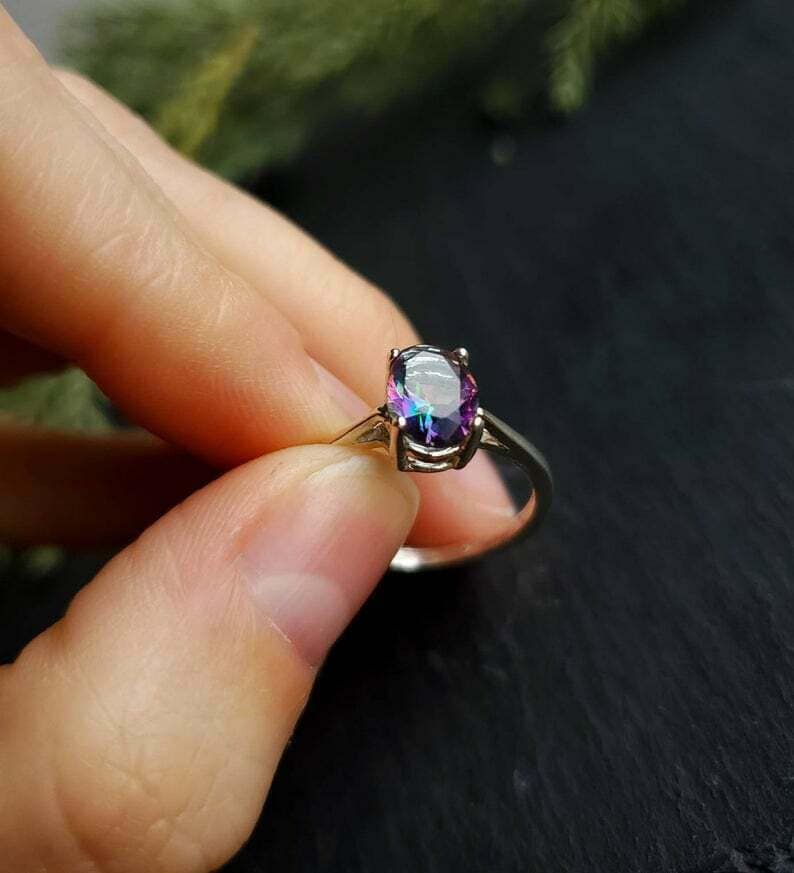 Certified Natural alexandrite Ring 925 Sterling Silver Etsy