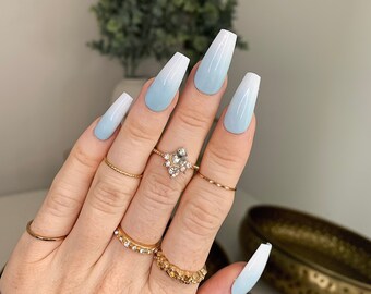 Baby Blue Nail Etsy