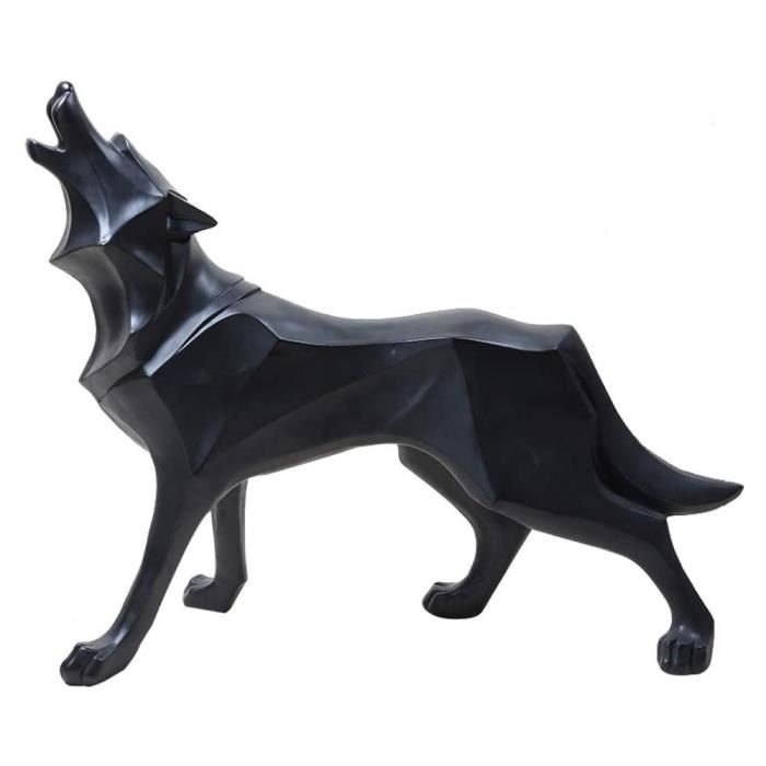 Sculpture de Loup en Résine 25 X 20 8 cm - Ornement Figurine Livraison Gratuite et Rapide
