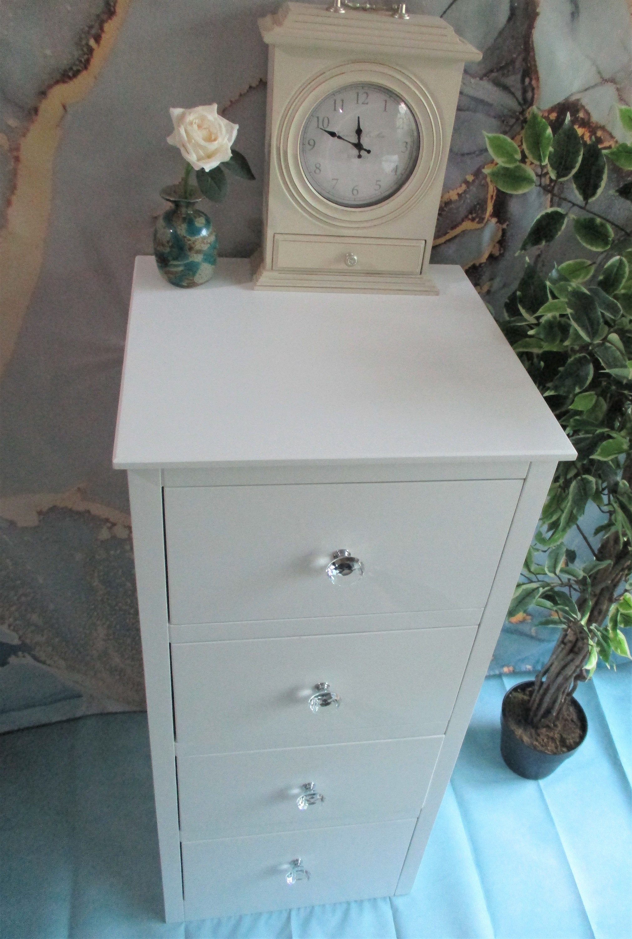 Tall narrow chest cheap of drawers grey