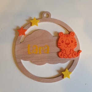 Geschenk zur Geburt oder Taufgeschenk | Personalisierbares Holzschild zur Geburt | Kinderzimmer-Deko mit Name und Geburtsdatum des Babys