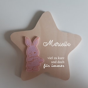 Erinnerung an ein Sternenkind,  Andenken für Sterneneltern, Geschenk mit individueller Gestaltung, Beerdigung, Trauergeschenk, Andenken
