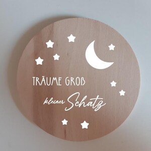 Geschenk zur Geburt oder Taufgeschenk | Personalisierbares Holzschild zur Geburt | Kinderzimmer-Deko mit Name des Babys