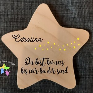 Erinnerung an ein Sternenkind,  Andenken für Sterneneltern, Geschenk mit individueller Gestaltung, Beerdigung, Trauergeschenk, Andenken