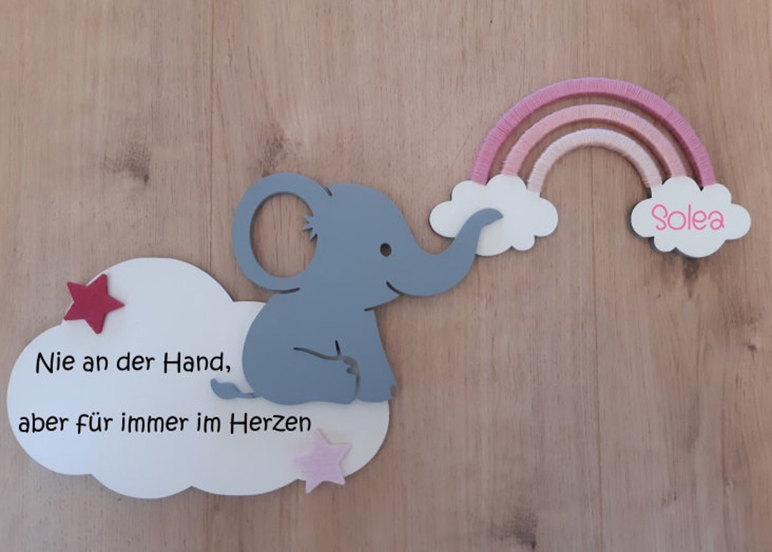 Geburtskarte Für Großeltern – Mit Elefant & Regenbogen, Folien-Details, Recycelbar