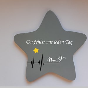 Erinnerung an ein Sternenkind,  Andenken für Sterneneltern, Geschenk mit individueller Gestaltung, Beerdigung, Trauergeschenk, Andenken