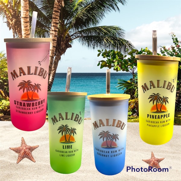 18oz Malibu Frosted Glass Cup