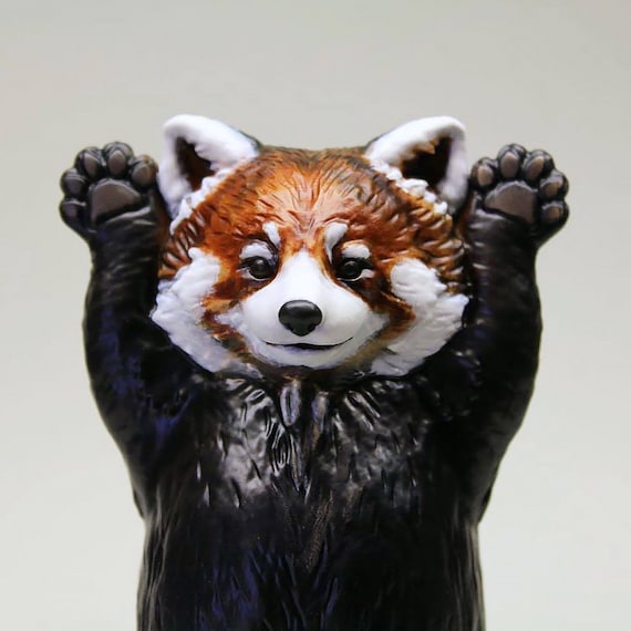Red Panda Figurine Cute Red Panda Animal sculpture High Etsy