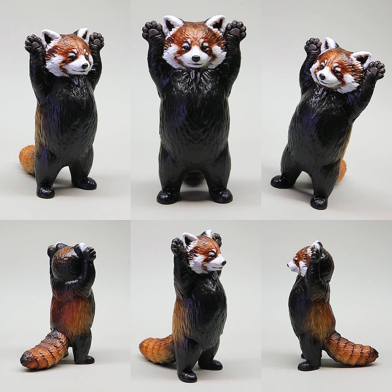 Red Panda Figurine Cute Red Panda Animal Sculpture High Etsy