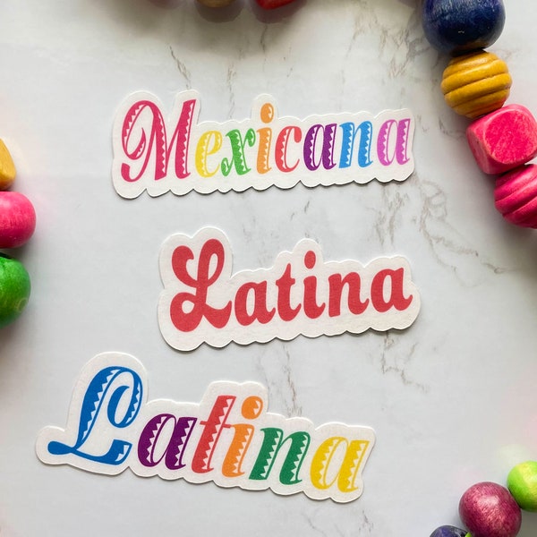 Latina Stickers | Mexicana Stickers | Latinx stickers | Spanish stickers | Fiesta Stickers | Hispanic Heritage |