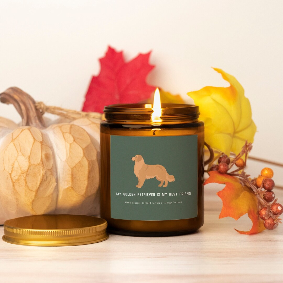 Golden Retriever Gift, Dog Candle, Golden Retriever Mom Gift, Christmas