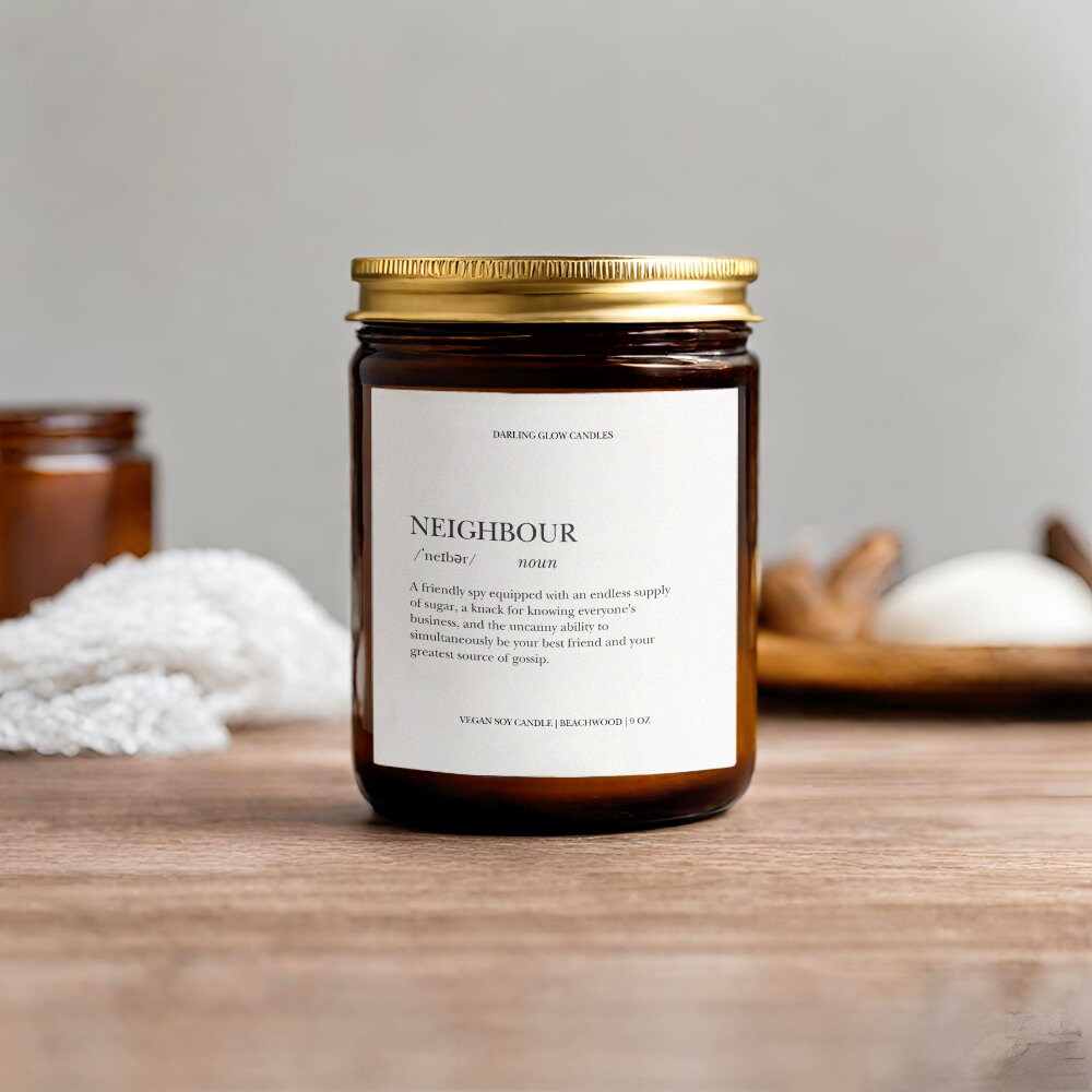 Neighbour Candle Gift, Definition Candle, Funny Thank You Gift for ...