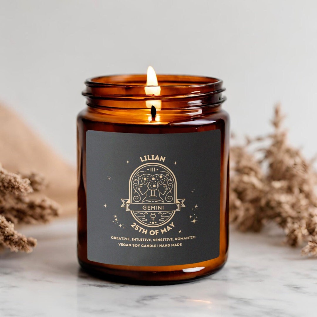 Gemini Candle Zodiac Candle Gemini Gift Astrology Candle Etsy