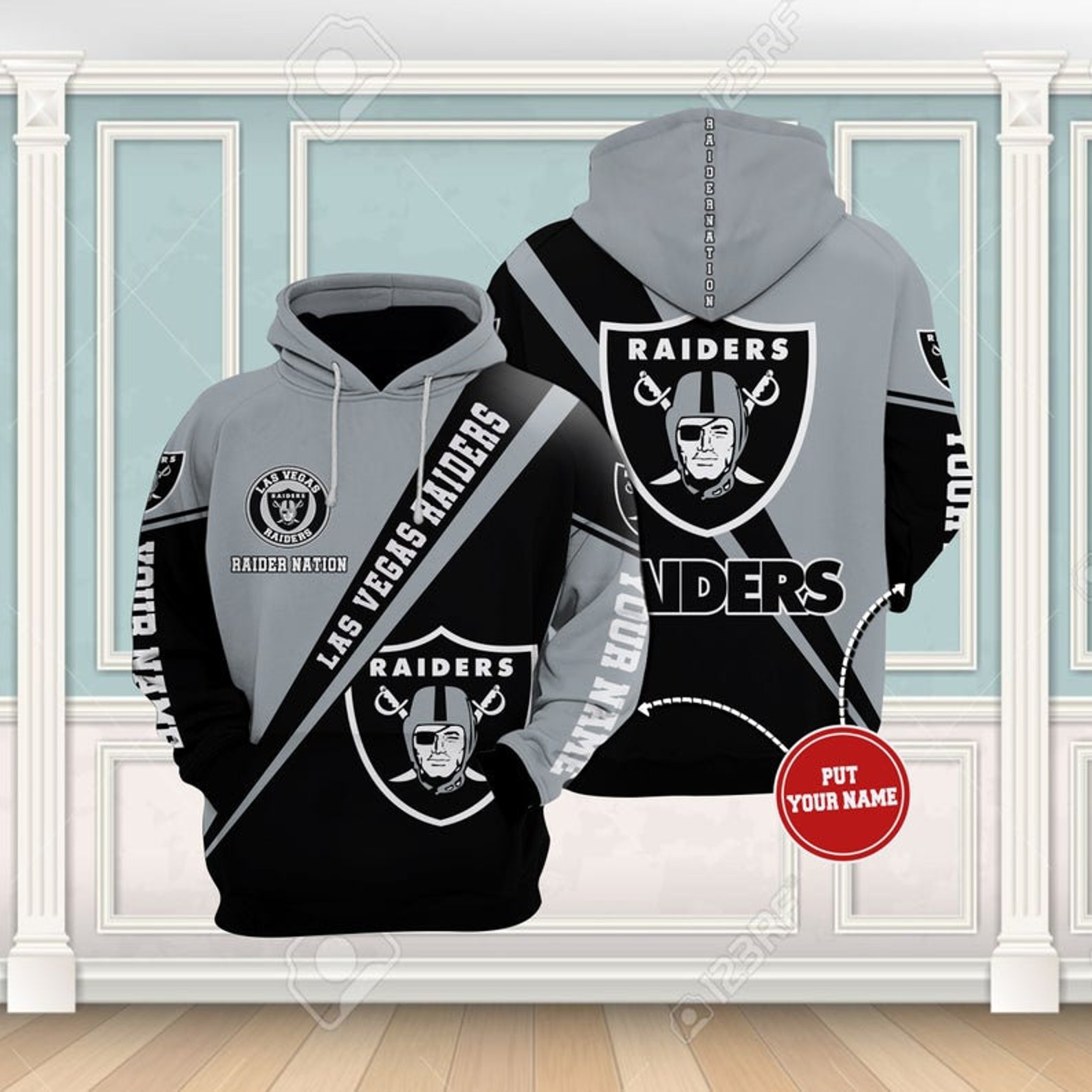 3D Hoodie NFL Las Vegas Raiders Personalized name jacket Etsy