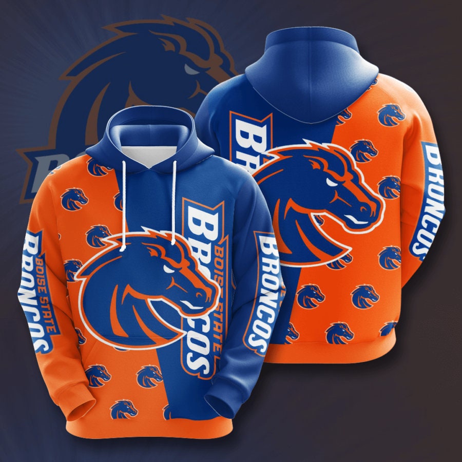 Boise State Broncos No Custom Hoodie 3D-Sweater Pullover | Etsy