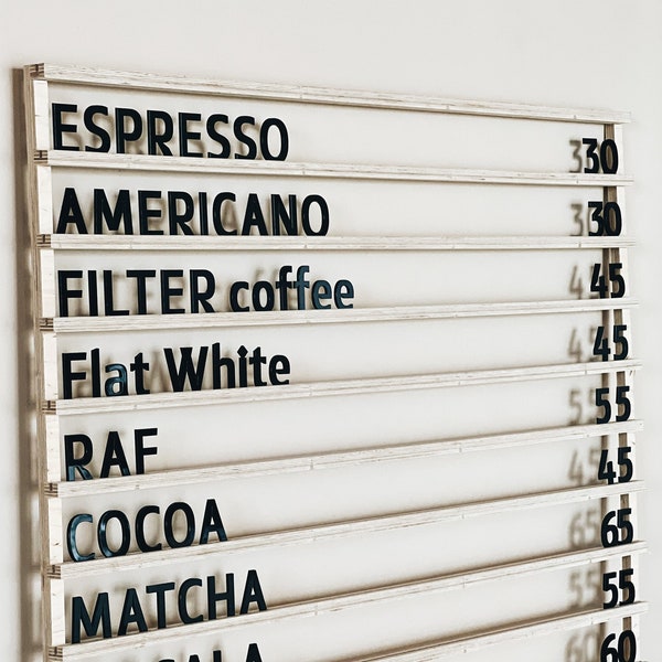Changeable Menu Board Etsy