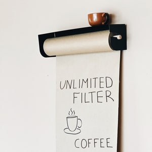 Rotolo di pittura e disegno per attività Carta Kraft, Blocco note, Libro con l'elenco del mercato, Rotolo per appunti montato a parete, Dispenser di carta, Arredamento bar caffè