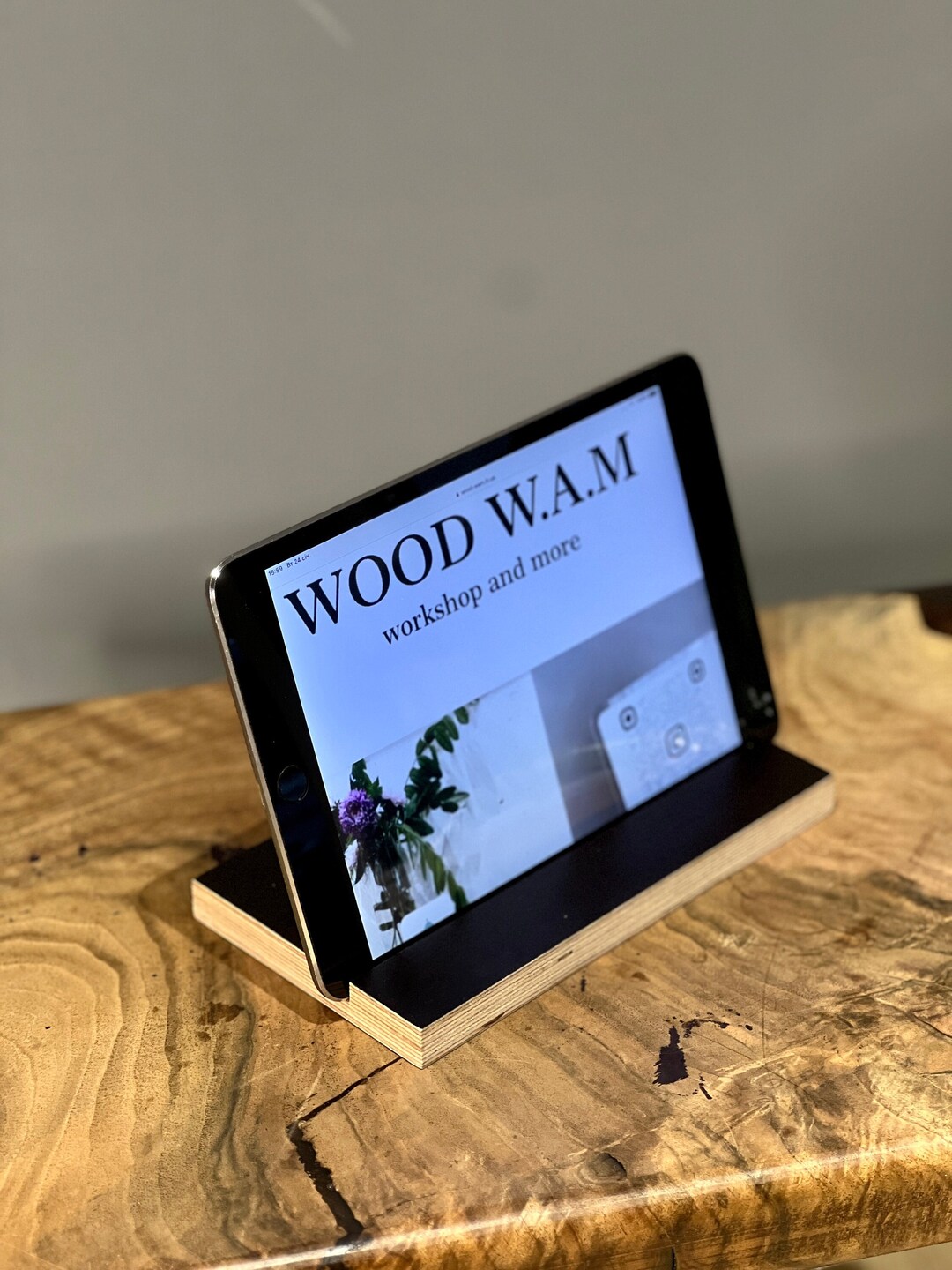 Tablet Stand Wood Ipad Stand for Point of Sale Cafe Tablet Etsy