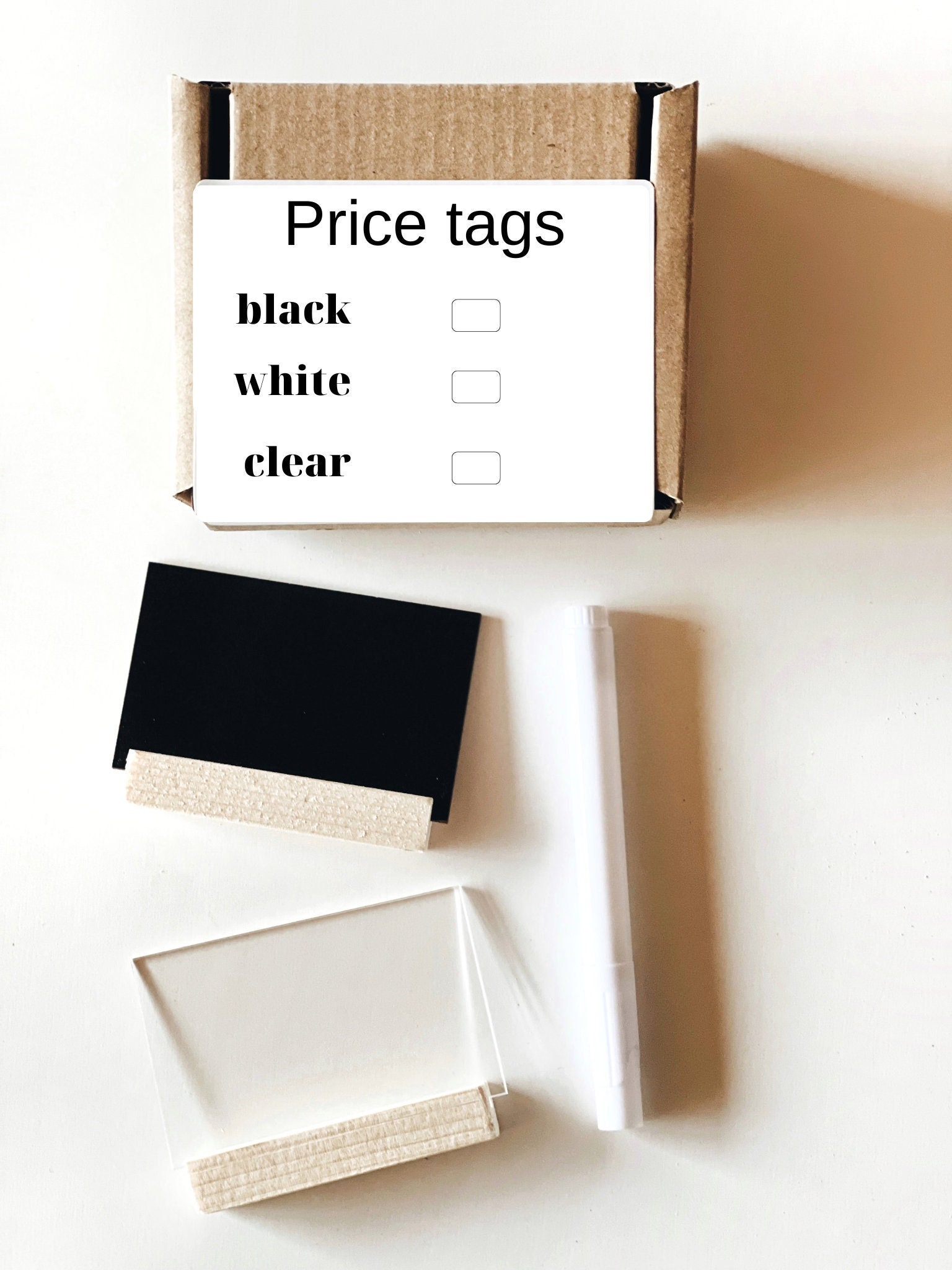 MAGICLULU 20pcs Price Tag Label Stand Block Mini Adjustable Number Tag  Jewelry Prices Tags Jewelry Display Cube Prices Tags Number Stand Label  Blocks
