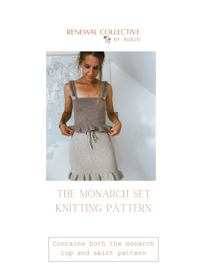 The Monarch Set TWO KNITTING PATTERNS image 1