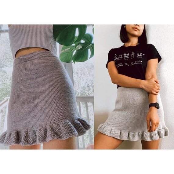 Knit ruffle skirt pattern free cheap