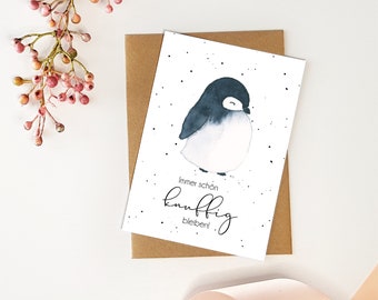 Postkarte "Pinguin"