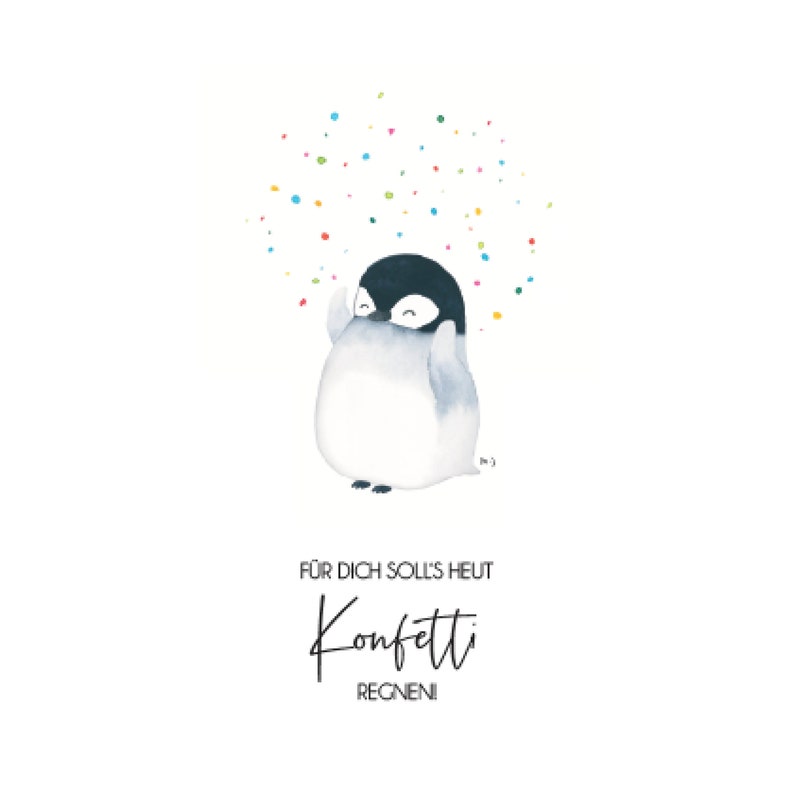 Postcard Penguin Confetti image 2