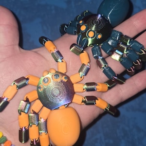 3d Printed Multicolored Articulated Spider - 2 pack