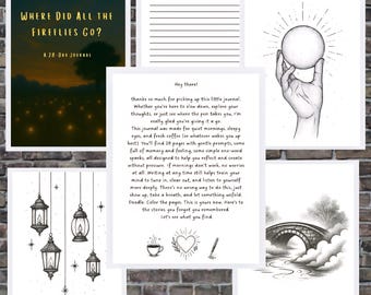28-Day Journal Experience for Encouraging Creative Exploration - A Printable Journal with Images and 28 Prompts. (Pdf download)